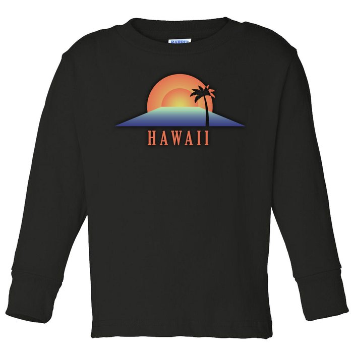 Hawaii Sunrise Logo Toddler Long Sleeve Shirt