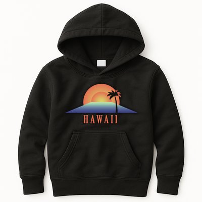 Hawaii Sunrise Logo Kids Hoodie