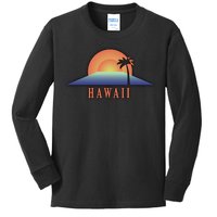 Hawaii Sunrise Logo Kids Long Sleeve Shirt