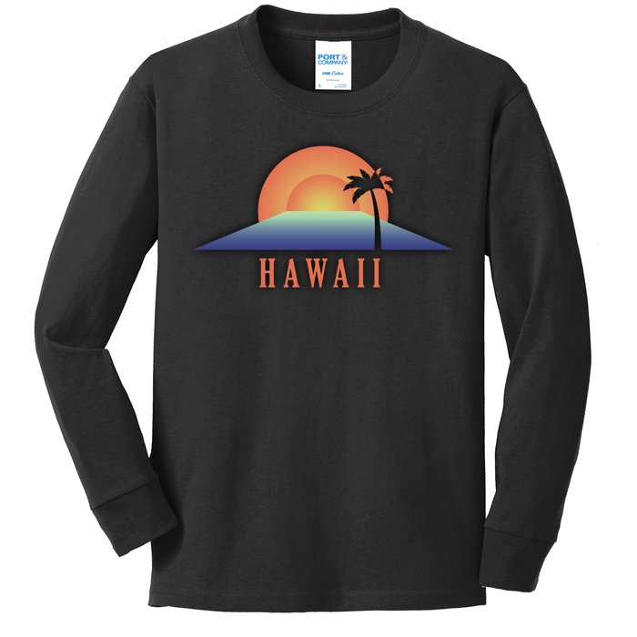 Hawaii Sunrise Logo Kids Long Sleeve Shirt