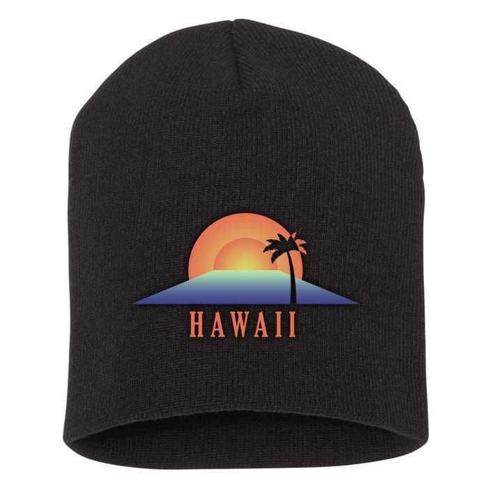 Hawaii Sunrise Logo Short Acrylic Beanie