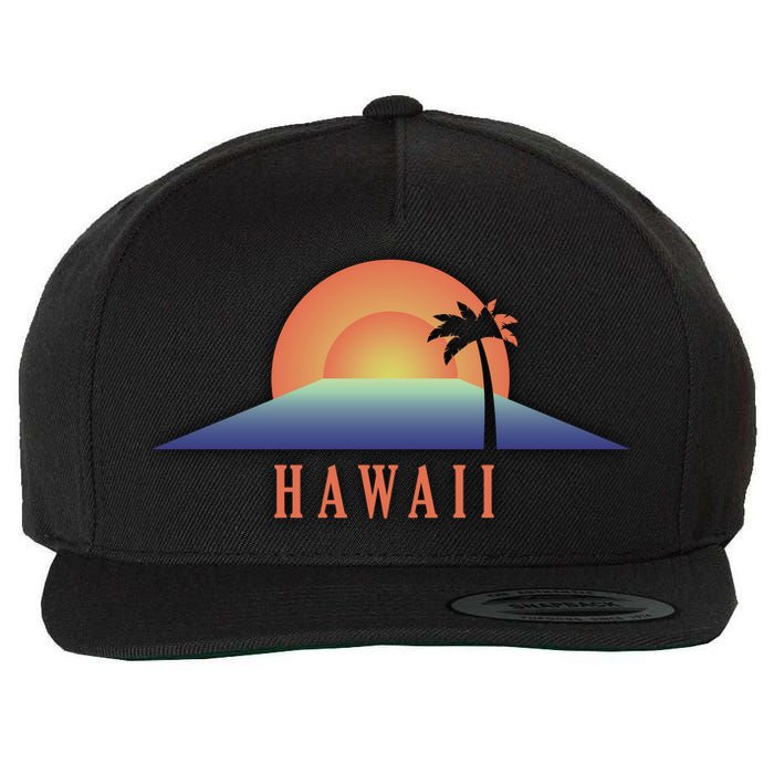 Hawaii Sunrise Logo Wool Snapback Cap