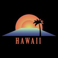Hawaii Sunrise Logo Wool Snapback Cap