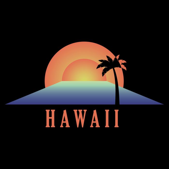 Hawaii Sunrise Logo Wool Snapback Cap