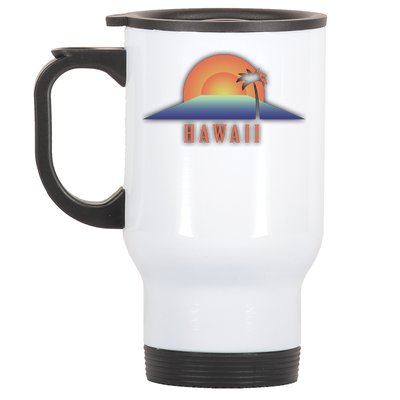 Hawaii Sunrise Logo Stainless Steel Travel Mug