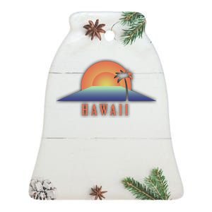 Hawaii Sunrise Logo Ceramic Bell Ornament