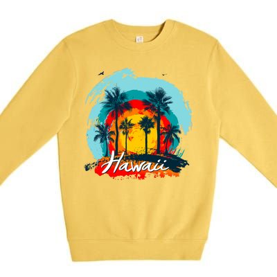 Hawaii Tropical Sunset Premium Crewneck Sweatshirt