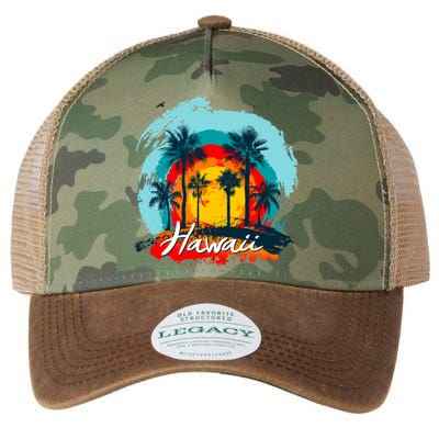 Hawaii Tropical Sunset Legacy Tie Dye Trucker Hat