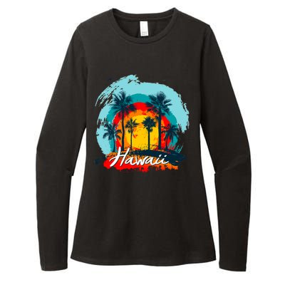 Hawaii Tropical Sunset Womens CVC Long Sleeve Shirt