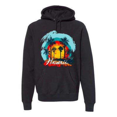 Hawaii Tropical Sunset Premium Hoodie