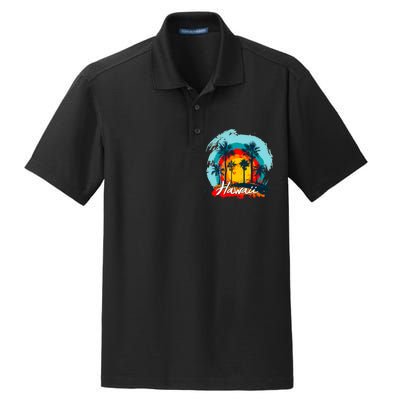 Hawaii Tropical Sunset Dry Zone Grid Polo