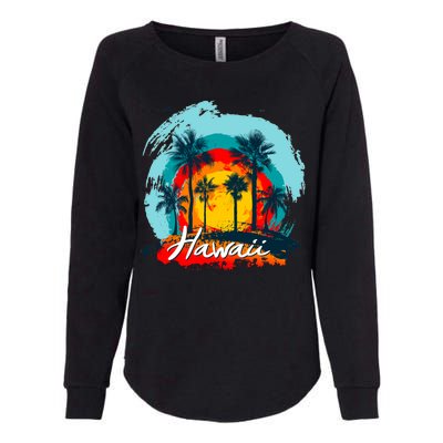 Hawaii Tropical Sunset Womens California Wash Sweatshirt