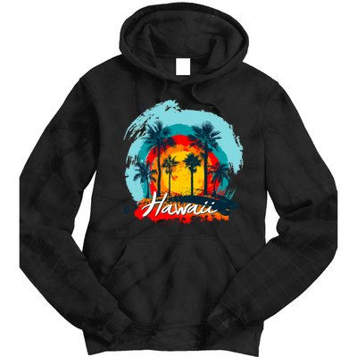 Hawaii Tropical Sunset Tie Dye Hoodie