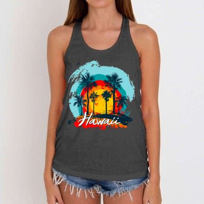 Hawaii Tropical Sunset Women's Knotted Racerback Tank