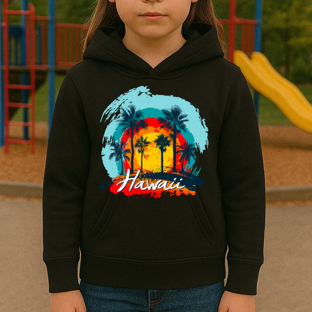 Hawaii Tropical Sunset Kids Hoodie