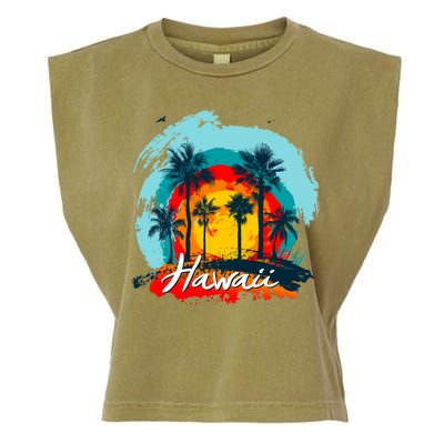 Hawaii Tropical Sunset Garment-Dyed Women's Muscle Tee