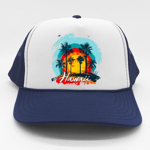 Hawaii Tropical Sunset Trucker Hat