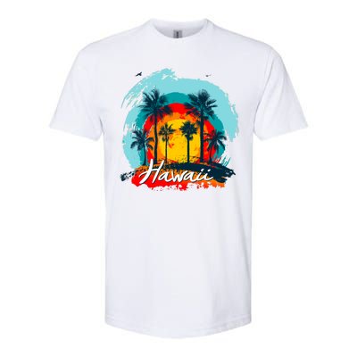 Hawaii Tropical Sunset Softstyle® CVC T-Shirt