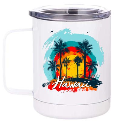 Hawaii Tropical Sunset 12 oz Stainless Steel Tumbler Cup