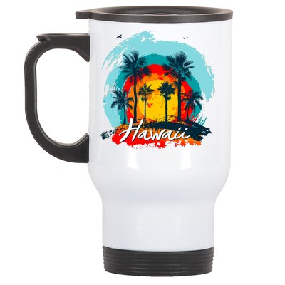 Hawaii Tropical Sunset Stainless Steel Travel Mug