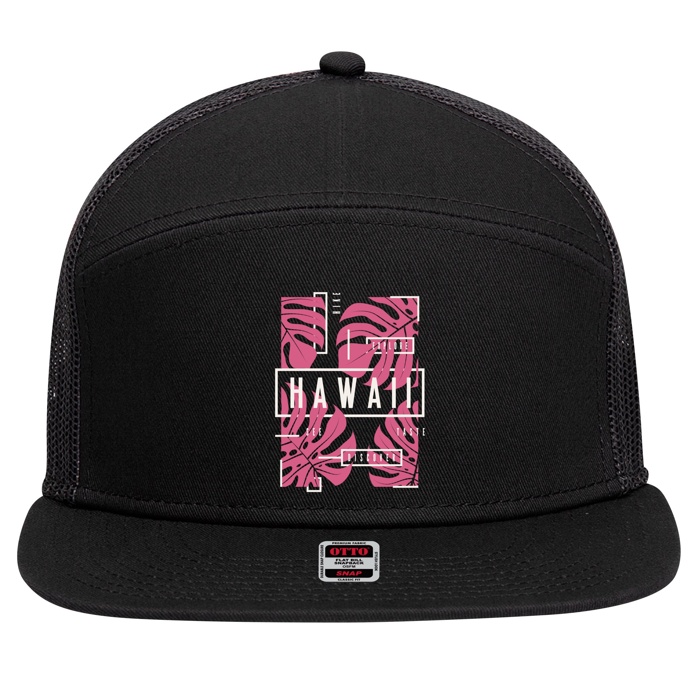 Hawaii Vibes Classic  7 Panel Mesh Trucker Snapback Hat