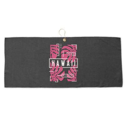 Hawaii Vibes Classic  Large Microfiber Waffle Golf Towel