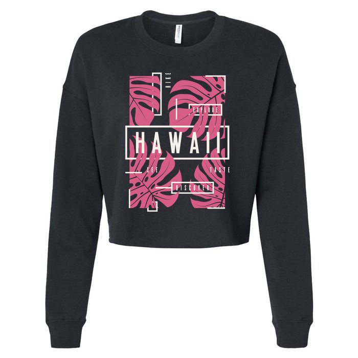 Hawaii Vibes Classic  Cropped Pullover Crew