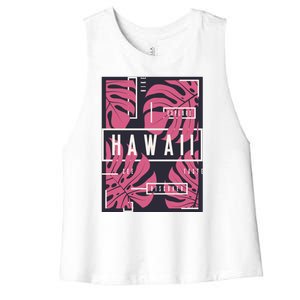 Hawaii Vibes Classic  Women's Racerback Cropped Tank