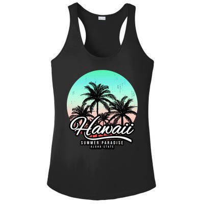 Hawaii Vintage Logo Ladies PosiCharge Competitor Racerback Tank