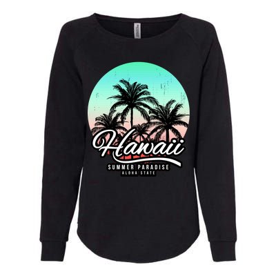 Hawaii Vintage Logo Womens California Wash Sweatshirt