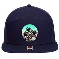 Hawaii Vintage Logo 7 Panel Mesh Trucker Snapback Hat