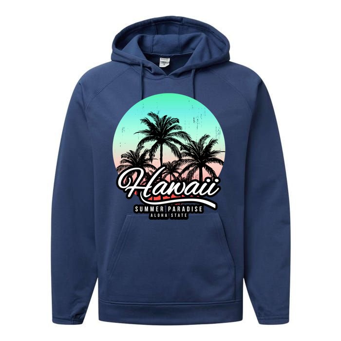 Hawaii Vintage Logo Performance Fleece Hoodie