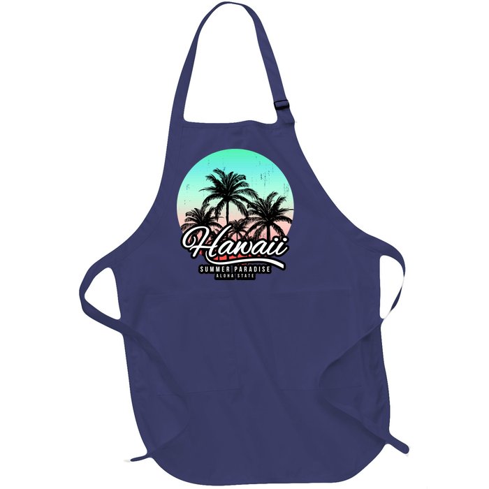 Hawaii Vintage Logo Full-Length Apron With Pockets