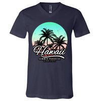 Hawaii Vintage Logo V-Neck T-Shirt