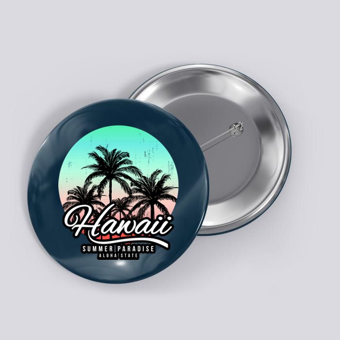 Hawaii Vintage Logo Button