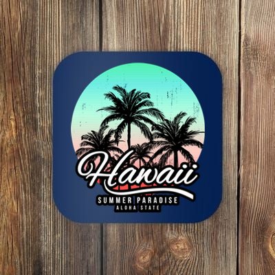 Hawaii Vintage Logo Coaster