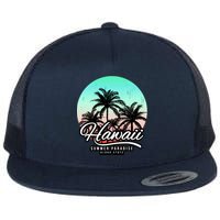 Hawaii Vintage Logo Flat Bill Trucker Hat