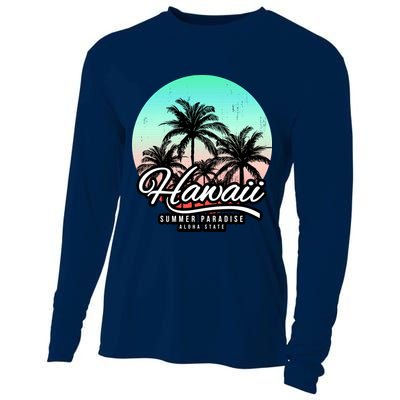Hawaii Vintage Logo Cooling Performance Long Sleeve Crew