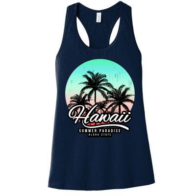 Hawaii Vintage Logo Women's Racerback Tank