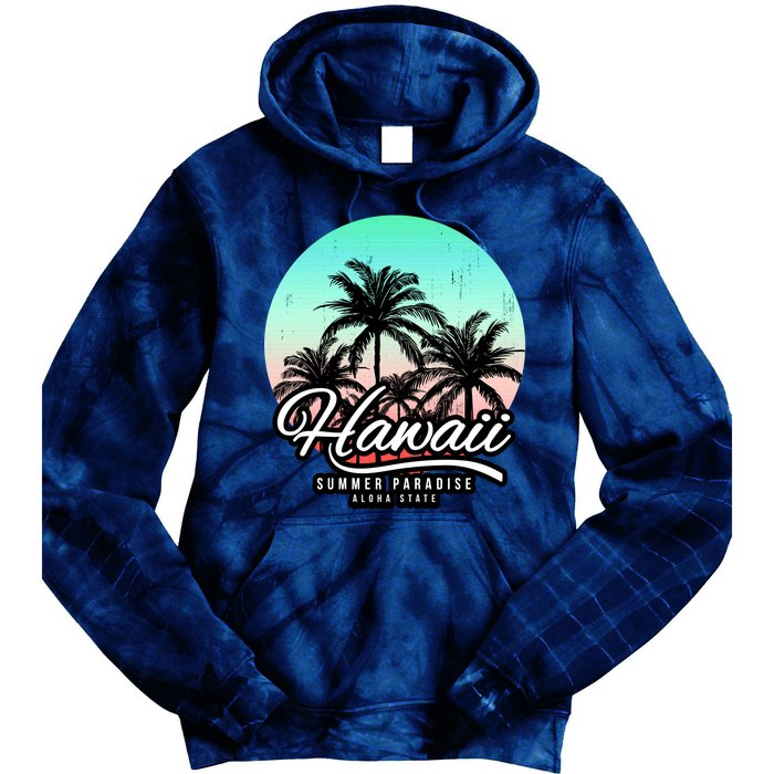 Hawaii Vintage Logo Tie Dye Hoodie