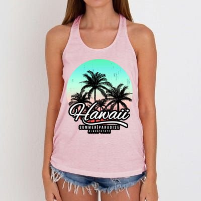 Hawaii Vintage Logo Women's Knotted Racerback Tank