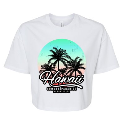 Hawaii Vintage Logo Bella+Canvas Jersey Crop Tee