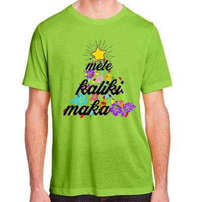 Hawaiian Mele Kaliki Maka Christmas Tree Adult ChromaSoft Performance T-Shirt