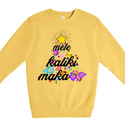 Hawaiian Mele Kaliki Maka Christmas Tree Premium Crewneck Sweatshirt