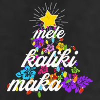 Hawaiian Mele Kaliki Maka Christmas Tree Trucker Hat