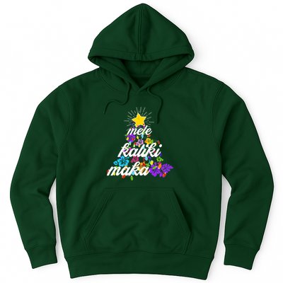 Hawaiian Mele Kaliki Maka Christmas Tree Hoodie