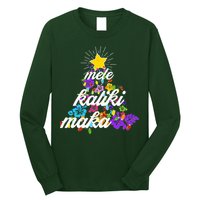 Hawaiian Mele Kaliki Maka Christmas Tree Long Sleeve Shirt