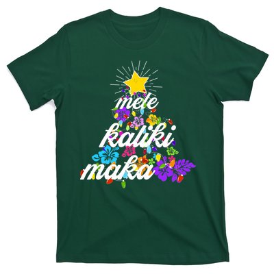 Hawaiian Mele Kaliki Maka Christmas Tree T-Shirt