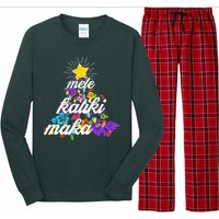 Hawaiian Mele Kaliki Maka Christmas Tree Long Sleeve Pajama Set