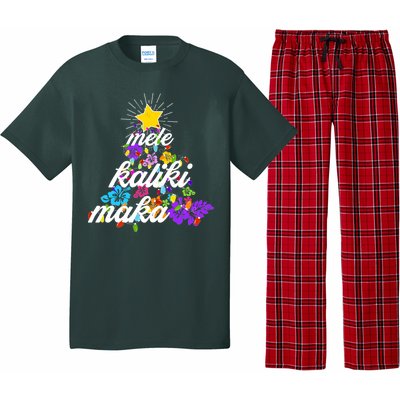 Hawaiian Mele Kaliki Maka Christmas Tree Pajama Set